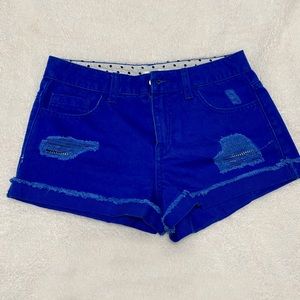 Forever 21 blue shorts size 24, good condition!
